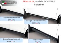 Trittbretter Schwellerrohre für MITSUBISHI Pajero V60 5t 2000-06 Edelstahl Ø50mm