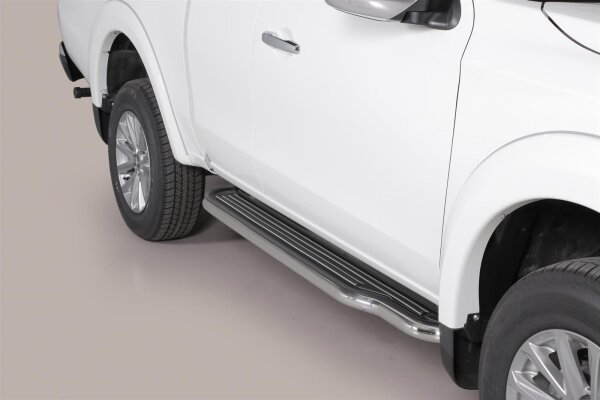 Trittbretter für MITSUBISHI L200 Club Cab Bj. 2015-18 Edelstahl Ø50mm
