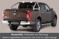 Trittbretter für NISSAN Navara D231 Doppelkabine ab Bj. 2016> Edelstahl Ø50mm