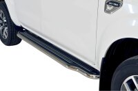 Trittbretter Schwellerrohre für RENAULT Alaskan Edelstahl Ø50mm