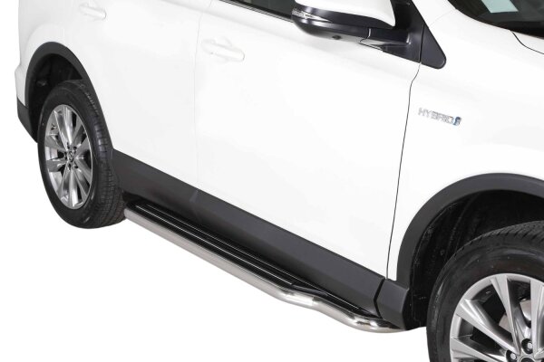 Trittbretter Schwellerrohre für TOYOTA RAV 4 Bj. 2013-18 Edelstahl Ø50mm
