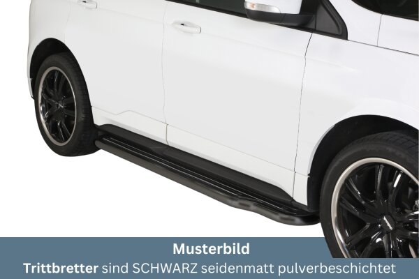 Trittbretter SCHWARZ für FORD Edge ab Bj. 2016> Edelstahl Ø50mm mit TÜV
