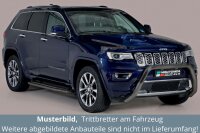 Trittbretter SCHWARZ für JEEP Grand Cherokee WK2 Bj.2014> Edelstahl mit TÜV