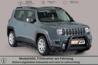 Trittbretter SCHWARZ für JEEP Renegade & Trailhawk Bj. 2014- Edelstahl mit TÜV