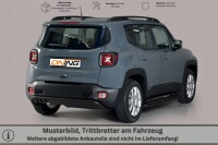 Trittbretter SCHWARZ für JEEP Renegade & Trailhawk Bj. 2014- Edelstahl mit TÜV