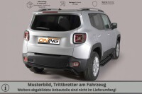 Trittbretter SCHWARZ für JEEP Renegade & Trailhawk Bj. 2014- Edelstahl mit TÜV