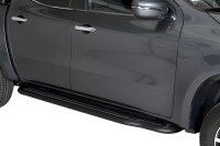 Trittbretter SCHWARZ für MERCEDES X-Klasse W470 Edelstahl Ø50mm mit TÜV