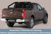 Trittbretter SCHWARZ für NISSAN Navara D231 Doppelkabine ab Bj. 2016> mit TÜV