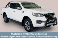 Trittbretter SCHWARZ für RENAULT Alaskan Edelstahl Ø50mm mit TÜV