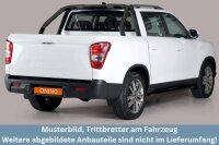 Trittbretter SCHWARZ für SSANGYONG Musso & Grand Musso Bj. 2018- Edelstahl Ø50mm mit TÜV