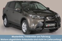 Trittbretter SCHWARZ für TOYOTA RAV 4 Bj. 2013-18 Edelstahl Ø50mm mit TÜV