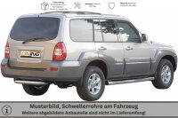 Schwellerrohre mit Tritt für HYUNDAI Terracan HP 2001-08 Edelstahl Ø76mm mit TÜV