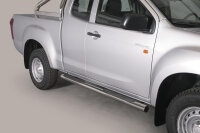 Schwellerrohre mit Tritt für ISUZU D-Max ATFR 2012-2019 Space Cab V2A Ø76mm mit TÜV
