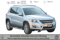 Schwellerrohre mit Tritt für VOLKSWAGEN Tiguan 5N Bj. 2008-11 V2A Ø76mm mit TÜV