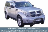 Schwellerrohre mit Tritt SCHWARZ für DODGE Nitro KJ 2007> V2A Ø76mm mit TÜV