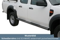 Schwellerrohre mit Tritt SCHWARZ für FORD Ranger...