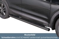 Schwellerrohre mit Tritt SCHWARZ für HYUNDAI Santa...