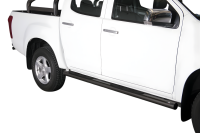 Schwellerrohre mit Tritt SCHWARZ für ISUZU D-Max Doppelkabine 2012 > Ø76mm TÜV