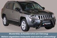 Schwellerrohre mit Tritt SCHWARZ für JEEP Compass PK...