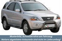 Schwellerrohre mit Tritt SCHWARZ für KIA Sorento JC...