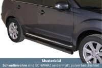 Schwellerrohre mit Tritt SCHWARZ für MITSUBISHI...