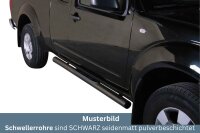 Schwellerrohre mit Tritt SCHWARZ für NISSAN Navara...
