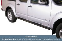 Schwellerrohre mit Tritt SCHWARZ für NISSAN Navara...
