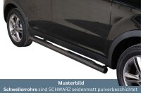 Schwellerrohre mit Tritt SCHWARZ für SSANGYONG...