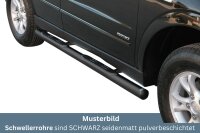 Schwellerrohre mit Tritt SCHWARZ für SSANGYONG...