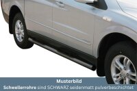 Schwellerrohre mit Tritt SCHWARZ für SSANGYONG...