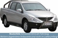 Schwellerrohre mit Tritt SCHWARZ für SSANGYONG...