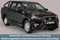 Schwellerrohre mit Tritt SCHWARZ für SSANGYONG...