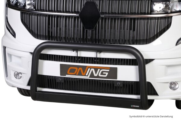 Frontbügel Edelstahl schwarz für Renault Master 2024- Ø63mm mit Gutachten
