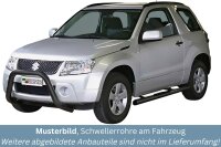 Schwellerrohre mit Tritt SCHWARZ für SUZUKI Grand...