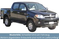 Schwellerrohre mit Tritt SCHWARZ für TOYOTA HiLux...