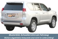 Schwellerrohre mit Tritt SCHWARZ für TOYOTA Land Cruiser J15 150 5-Türer 2009> V2A Ø76mm TÜV