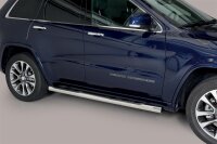 Schwellerrohre mit Tritt für JEEP Grand Cherokee WK2 ab Bj.2014> Ø76mm TÜV