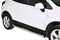 Schwellerrohre mit Tritt für OPEL Mokka & Mokka X Edelstahl Ø76mm mit TÜV