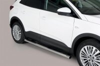 Schwellerrohre mit Tritt für OPEL Grandland X Bj.2017-21 Edelstahl Ø76mm mit TÜV
