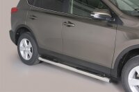 Schwellerrohre mit Tritt für TOYOTA RAV 4 Bj. 2013-18 Edelstahl Ø76mm mit TÜV