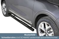 Schwellerrohre mit Tritt SCHWARZ für Kia Sorento UM...