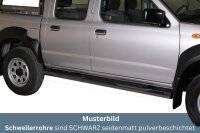 Schwellerrohre mit Tritt SCHWARZ für NISSAN Navara...