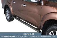 Schwellerrohre mit Tritt SCHWARZ für NISSAN Navara...