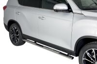 Schwellerrohre Design oval mit Tritt für SSANGYONG...