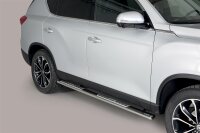Schwellerrohre Design oval mit Tritt für SSANGYONG...