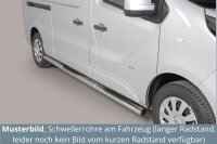 Schwellerrohre mit Tritt für OPEL Vivaro kurz Bj.14-18 Edelstahl Ø76mm mit TÜV