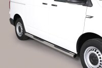 Schwellerrohre mit Tritt für VW T6 & T6.1 ab Bj.15- Edelstahl Ø76mm mit TÜV