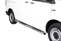 Schwellerrohre mit Tritt für VW T6 & T6.1 ab Bj.15- Edelstahl Ø76mm mit TÜV