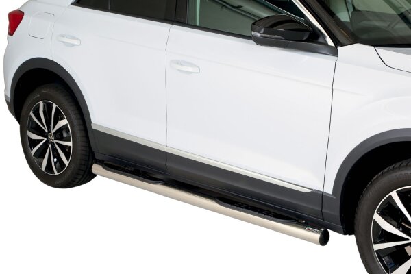 Schwellerrohre mit Tritt für VW T-ROC ab Bj.17- Edelstahl Ø76mm mit TÜV