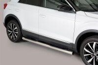 Schwellerrohre mit Tritt für VW T-ROC ab Bj.17- Edelstahl Ø76mm mit TÜV